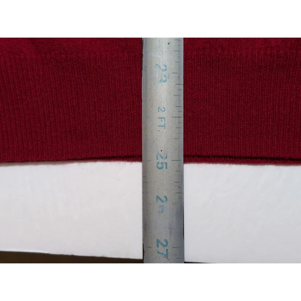 JOS A BANK 100% Cashmere Sweater Men's Small S Crewneck Red ~ Flaws